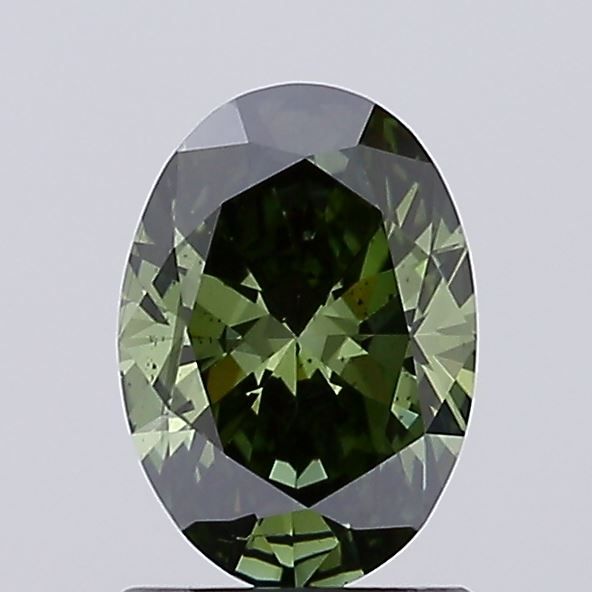 1.07 CT Fancy Deep Green OVAL