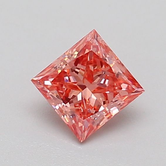 0.58 CT Fancy Intense Reddish Pink PRINCESS