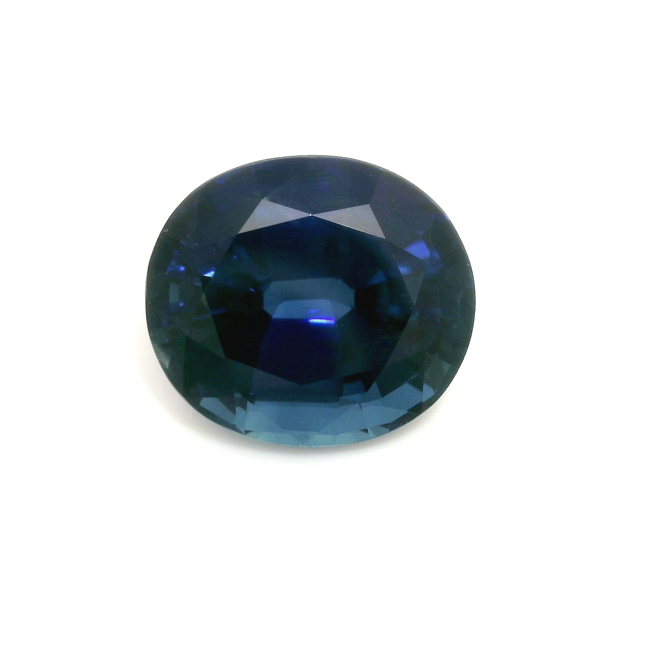 Szafir 9,29 ct, niebieski, szlif owalny