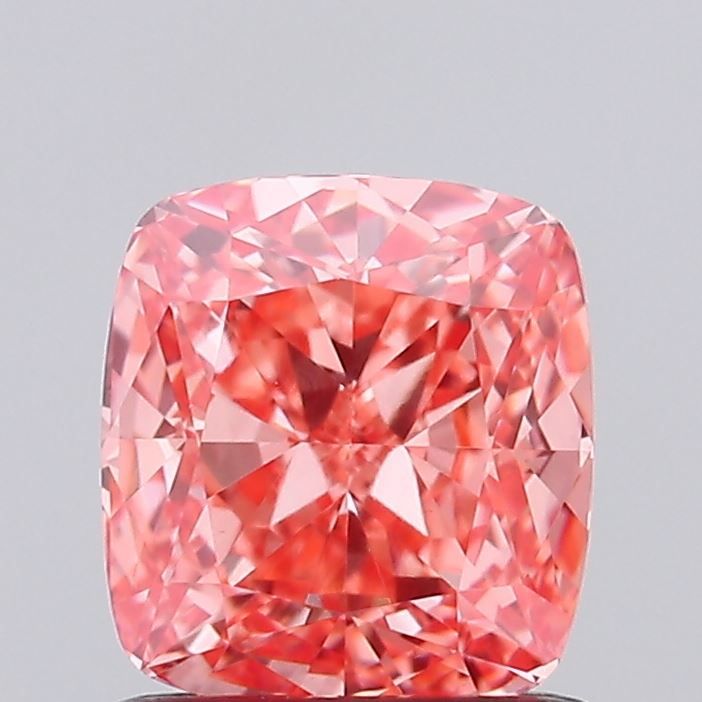 1.02 CT Fancy Vivid Pink CUSHION MODIFIED
