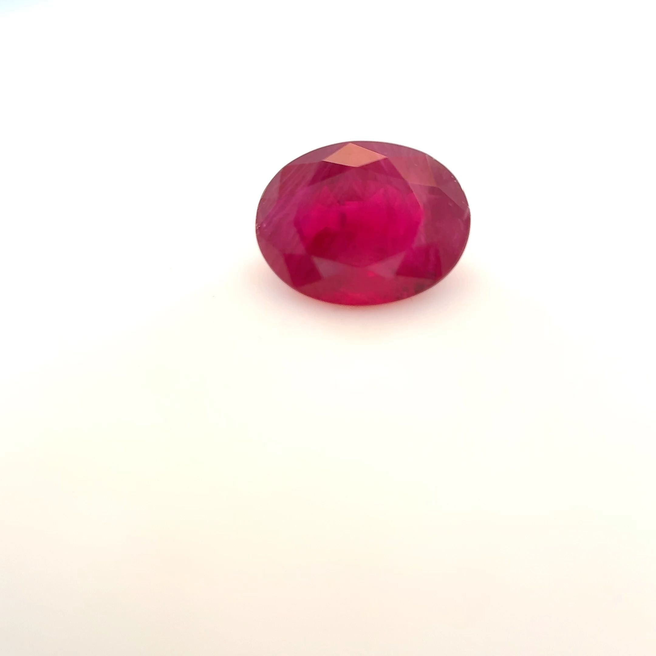 Rubin 1,03 ct, czerwony, szlif owalny