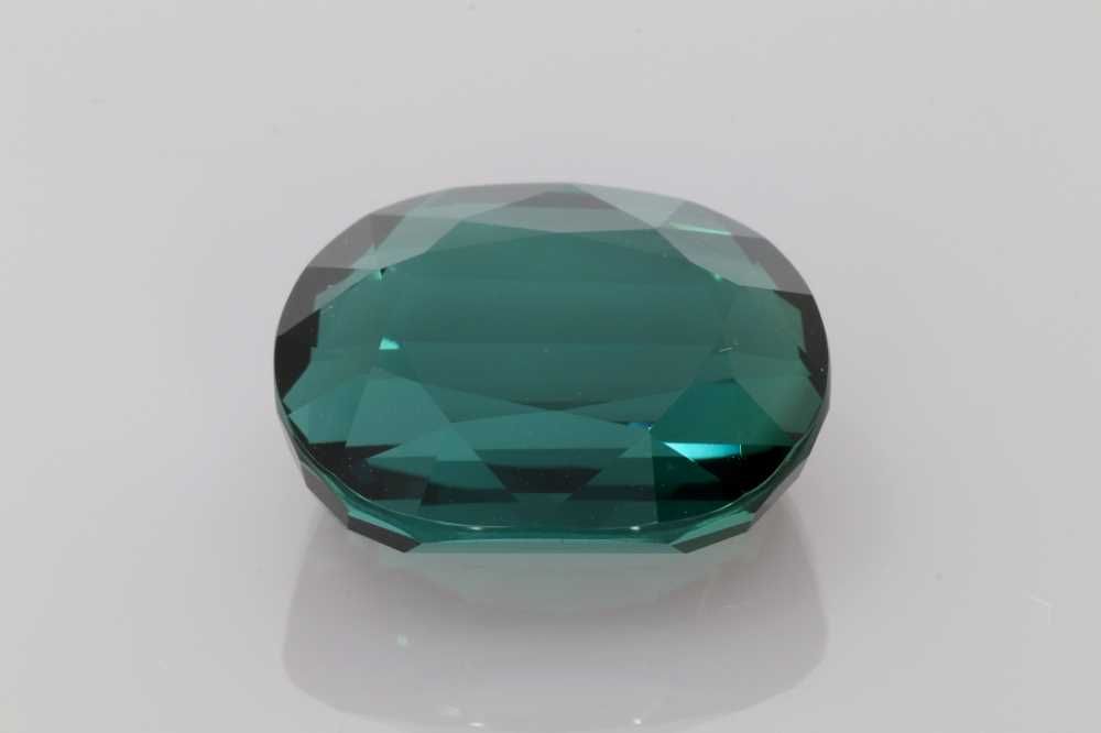 Turmalin 14,98 ct, morski, szlif owalny