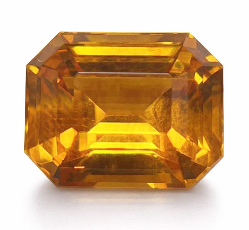 Szafir 4,50 ct, pomarańczowy, szlif szmaragdowy