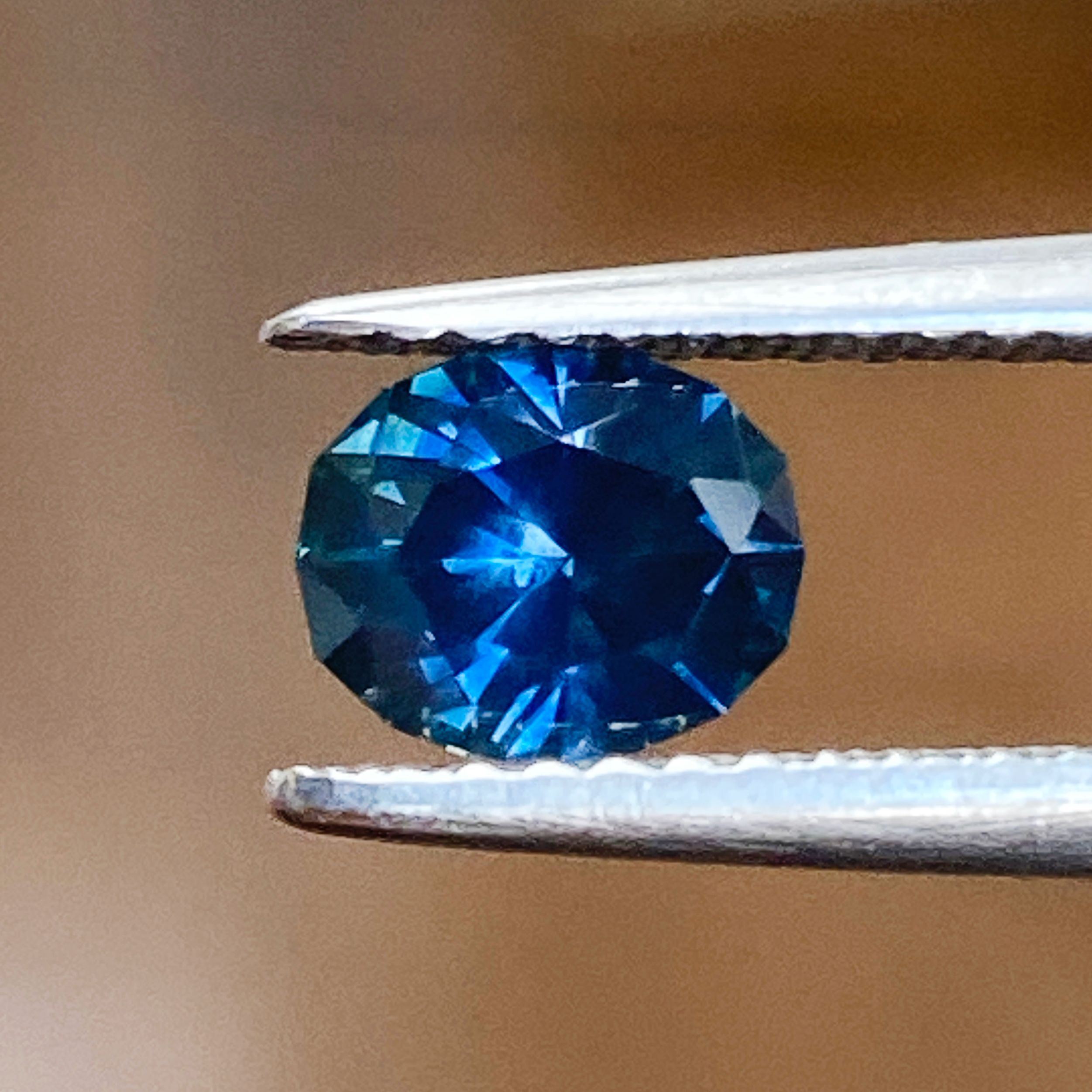 SAPPHIRE FACETED 0.84ct GREEN Blue Green EC UNITEDSTATES HEATED