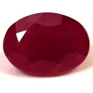 Rubin 2,61 ct, czerwony, szlif owalny