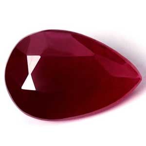 Rubin 1,48 ct, czerwony, szlif gruszka