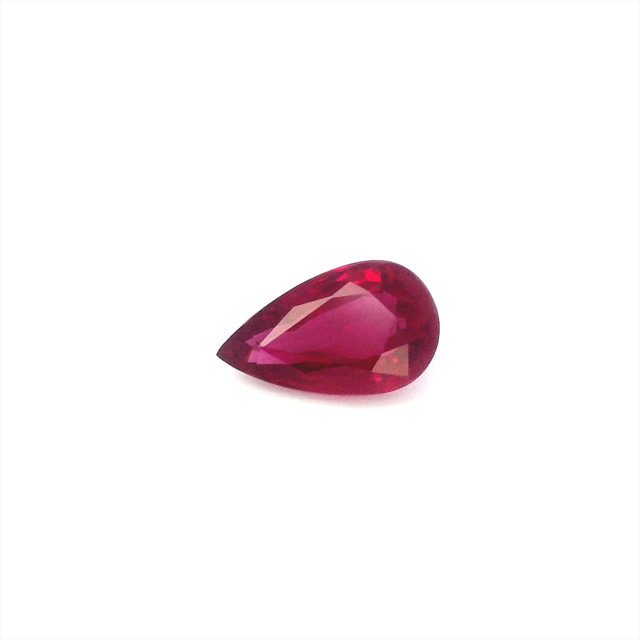 1.31 ct Pear ruby