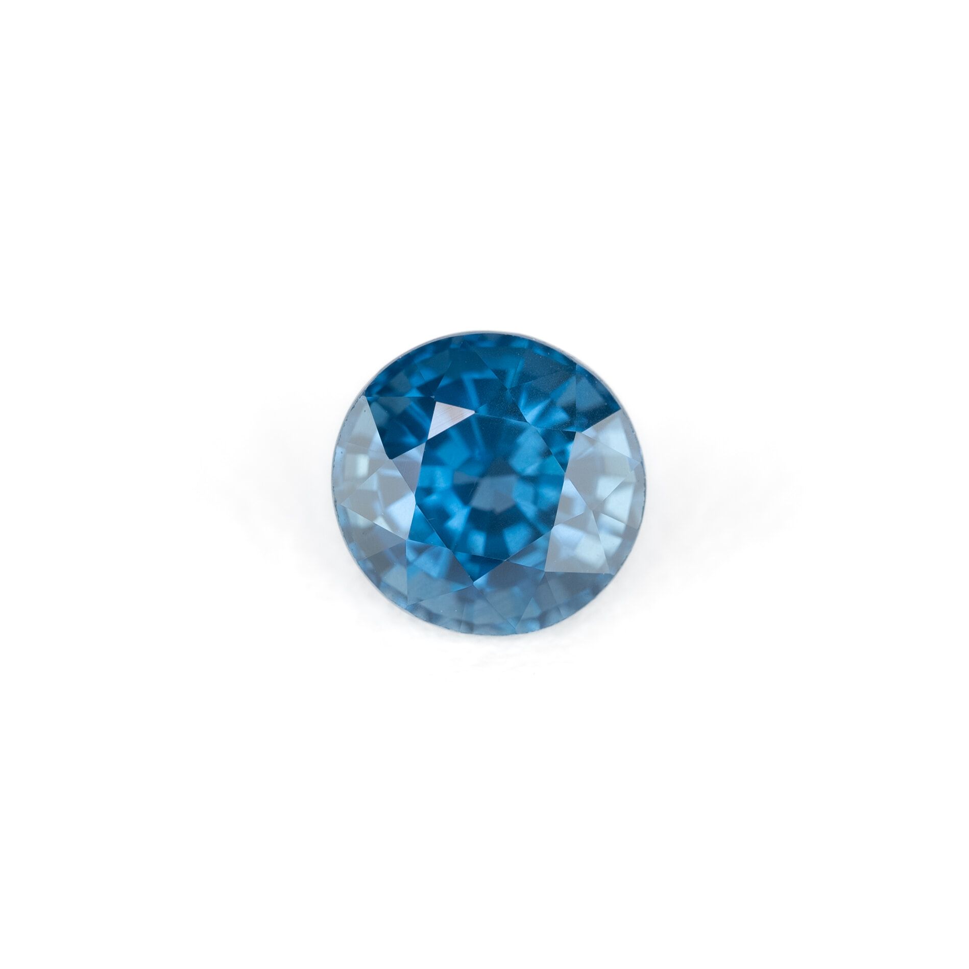 Szafir 1,40 ct, niebieski, szlif okrągły