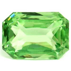 Granat 1,06 ct, zielony, szlif szmaragdowy