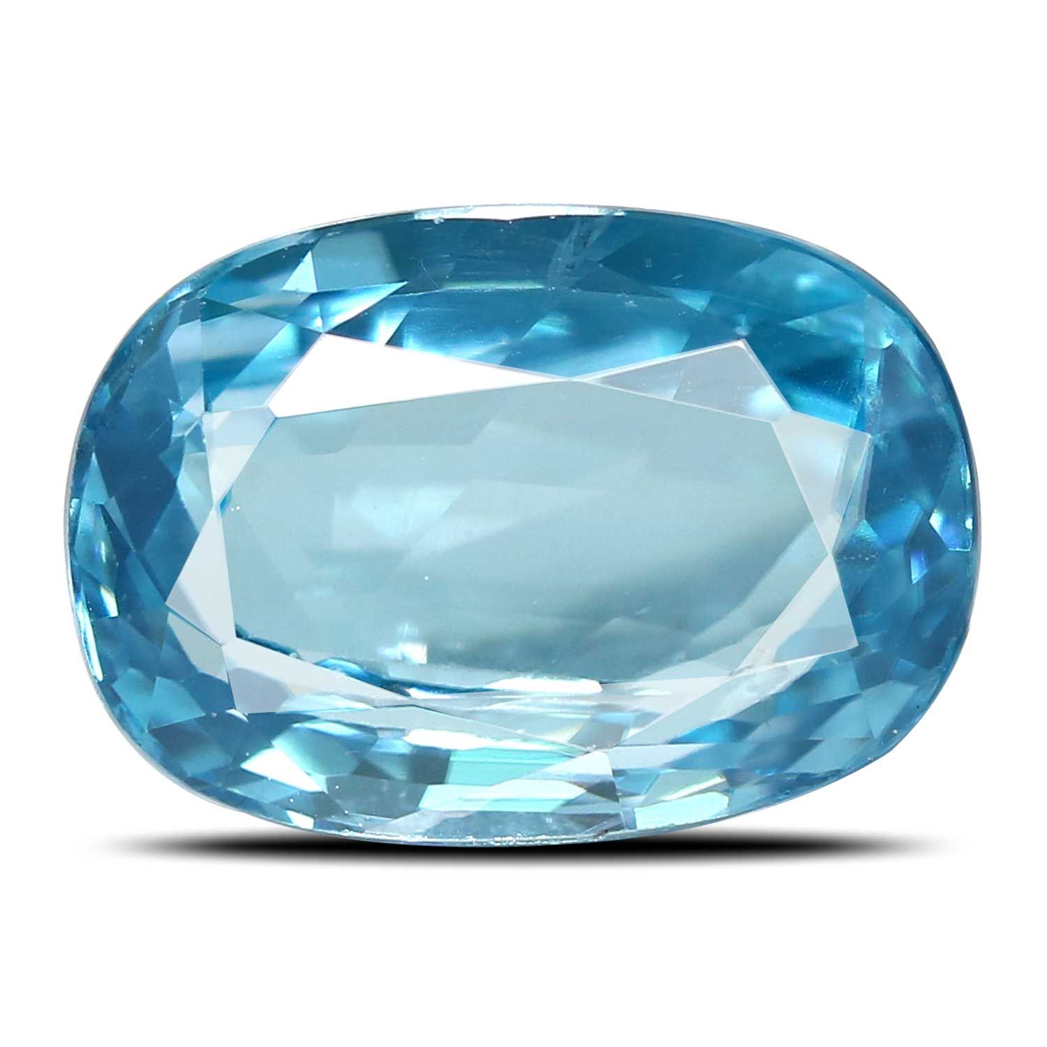 ZIRCON FACETED 4.73ct BLUE MI CAMBODIA NONE