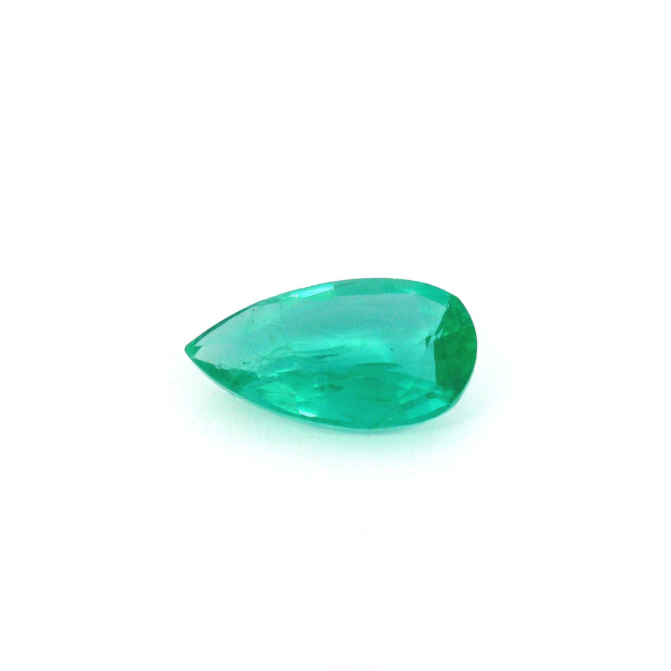 Szmaragd 1,60 ct, zielony, szlif gruszka