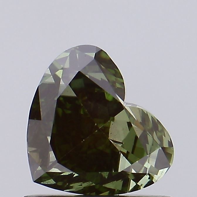 0.78 CT Fancy Deep Green HEART