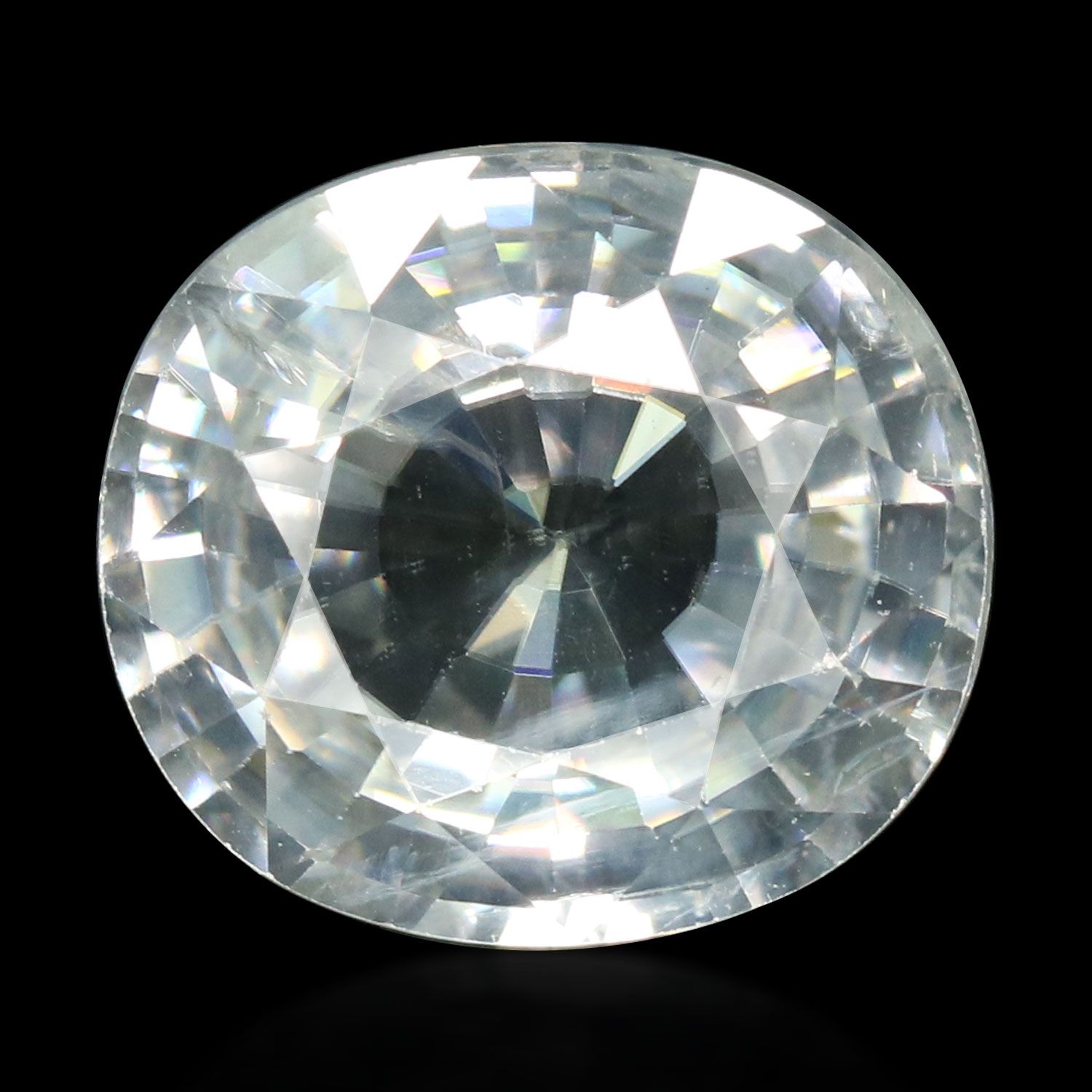 ZIRCON FACETED 7.98ct WHITE MI CAMBODIA NONE