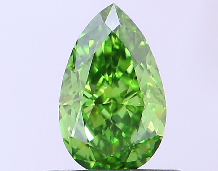 0.57 CT Fancy Vivid Green PEAR