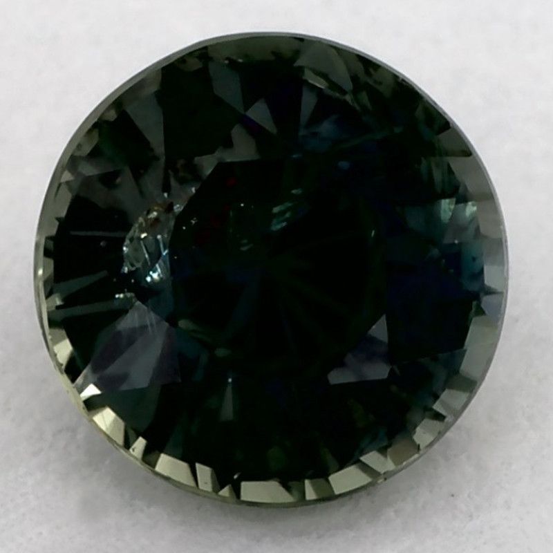Szafir 1,03 ct, zielony, szlif okrągły