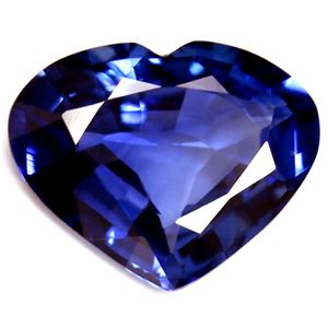 Szafir 1,04 ct, niebieski, szlif serce
