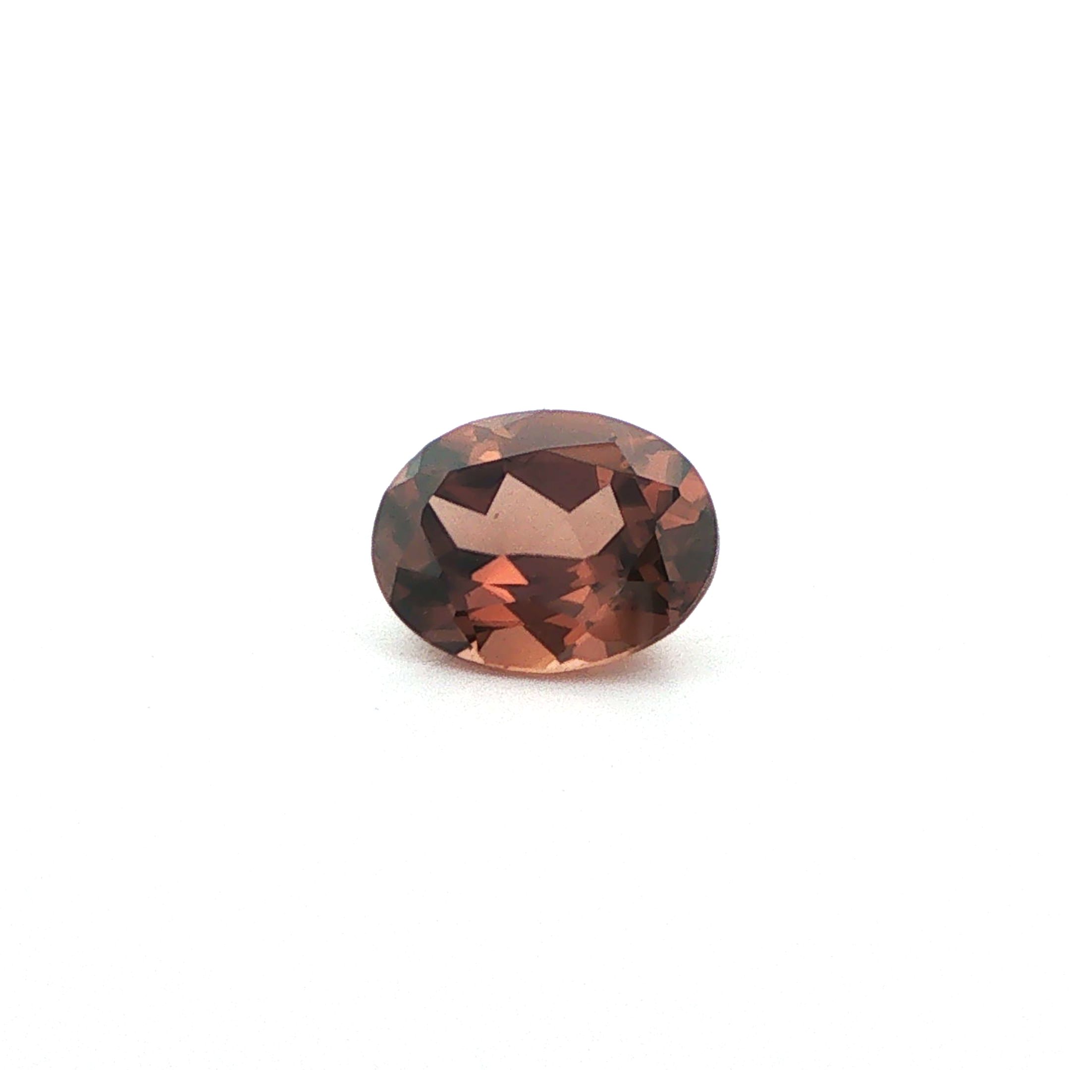 Cyrkon 3,67 ct, brązowy, szlif owalny