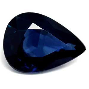 Szafir 1,13 ct, niebieski, szlif gruszka