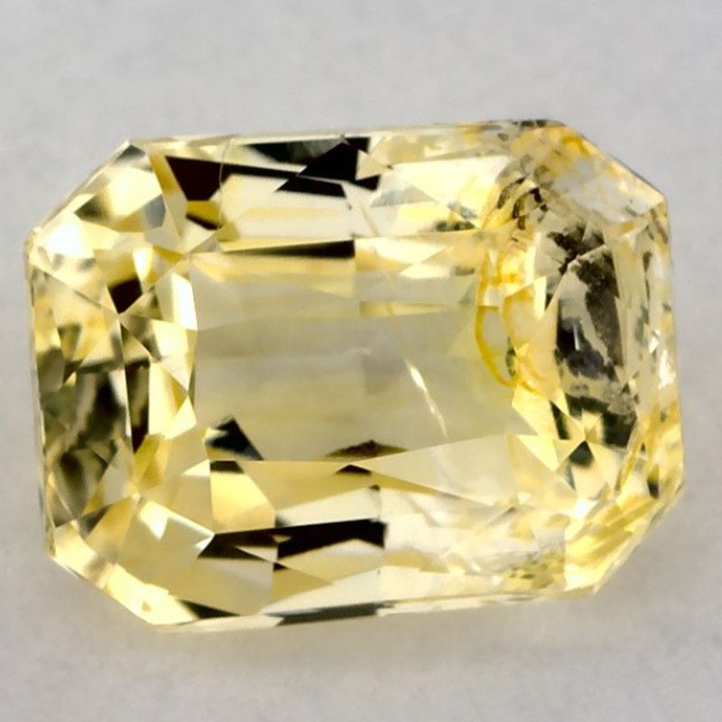 Szafir 1,60 ct, żółty, szlif radiant