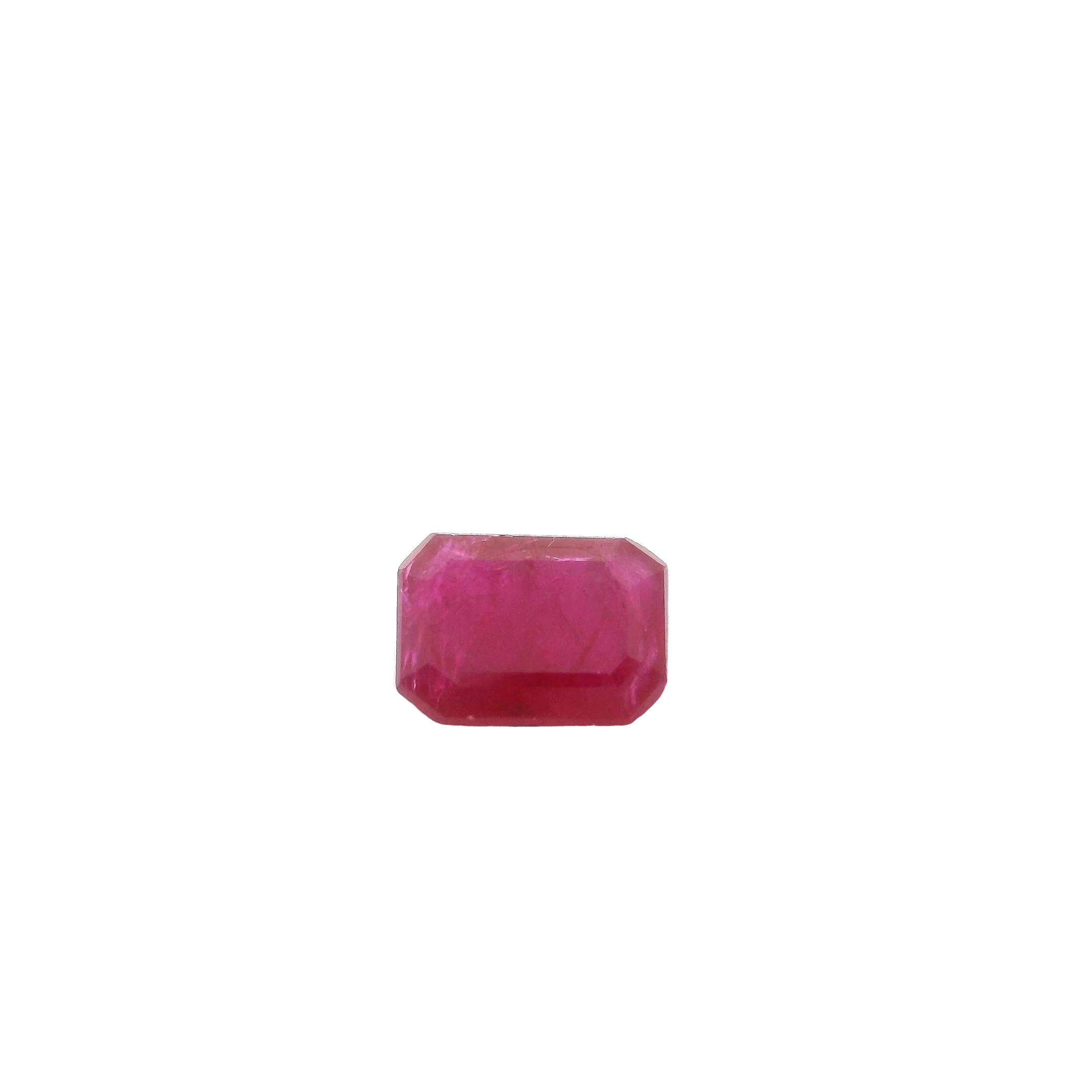 RUBY FACETED 0.85ct RED DEEP RED MI MOZAMBIQUE HEATED