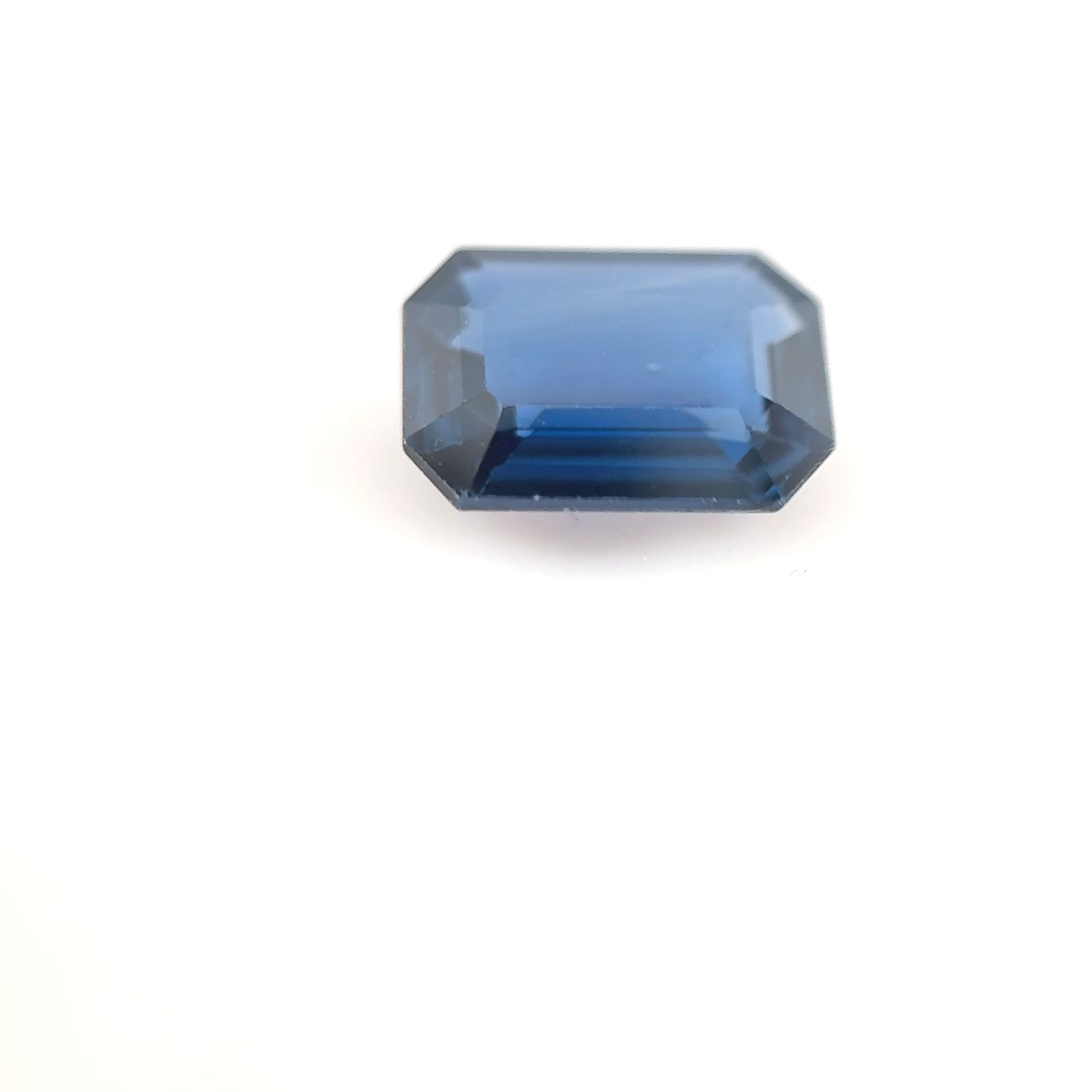 Szafir 1,20 ct, niebieski, szlif szmaragdowy
