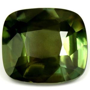 Szafir 1,70 ct, zielony, szlif cushion