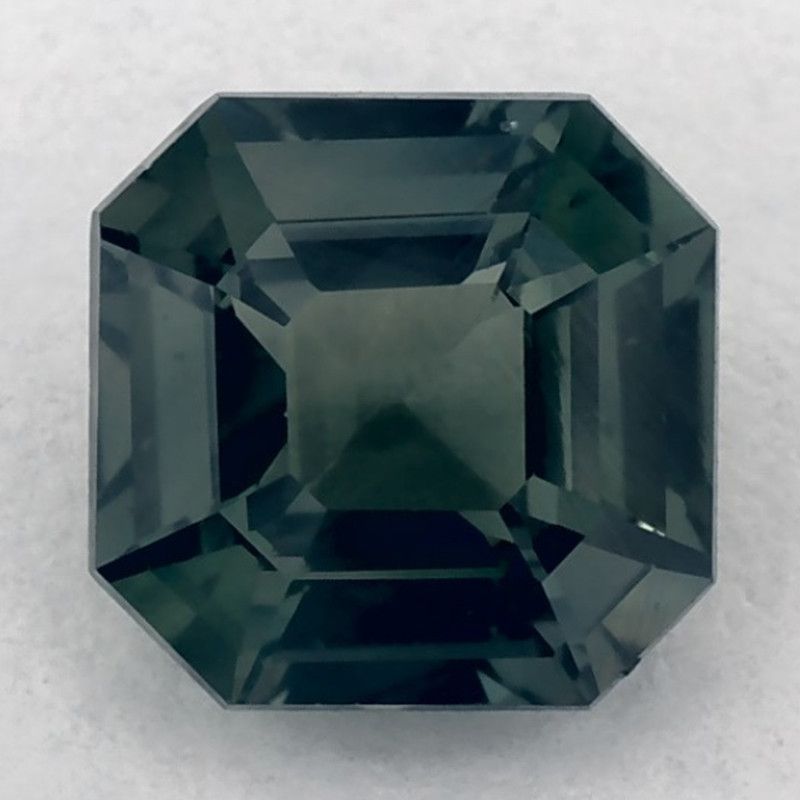 Szafir 1,43 ct, zielony, szlif ośmiokątny