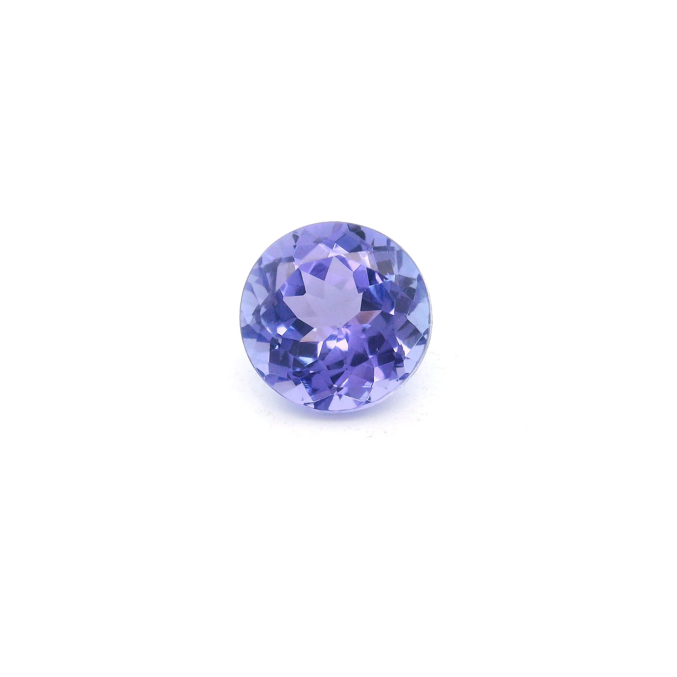 Tanzanit 1,68 ct, niebieski, szlif okrągły