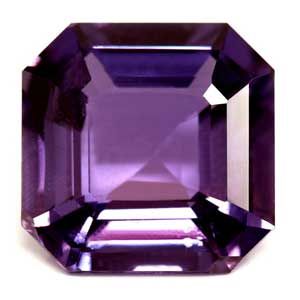 Szafir 2,58 ct, purpurowy, szlif szmaragdowy