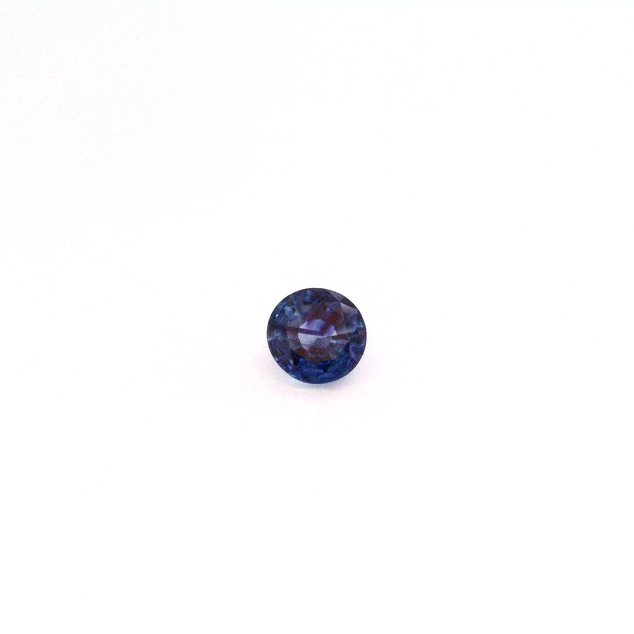 SAPPHIRE Round 0.76ct BLUE SI FACETED