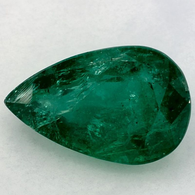 Szmaragd 6,13 ct, zielony, szlif gruszka