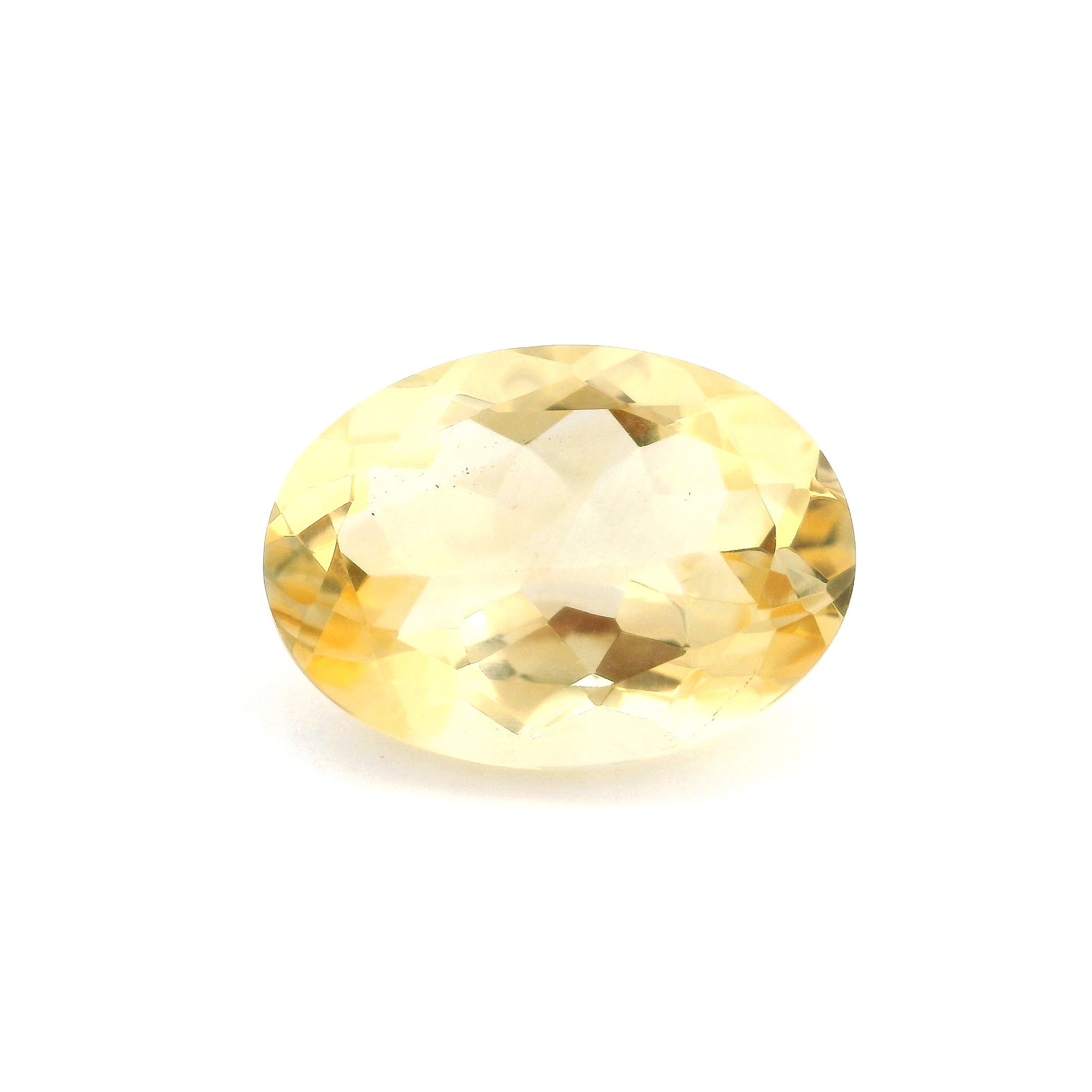 CITRINE FACETED 11.43ct YELLOW Light EC BRAZIL NONE