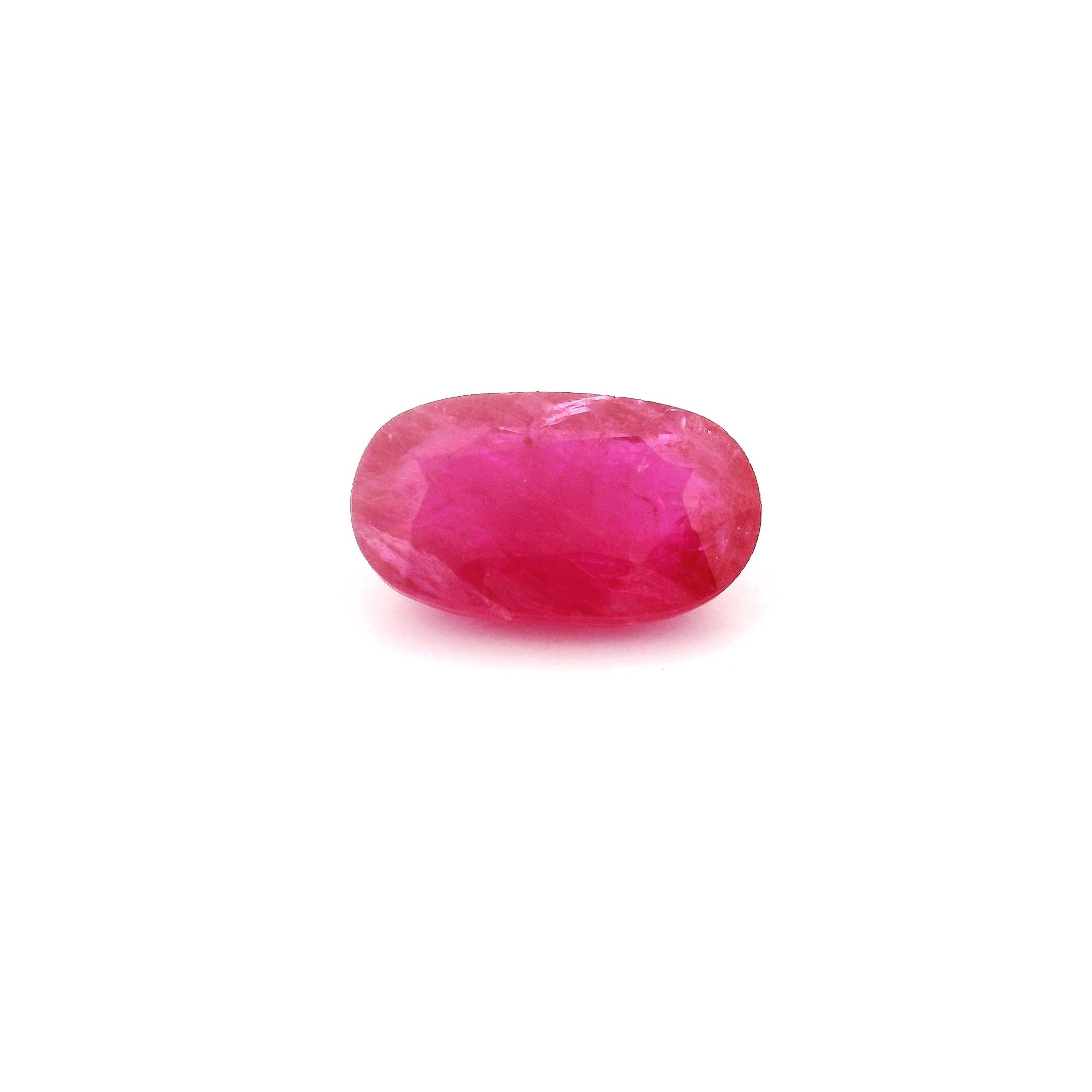 RUBY FACETED 1.69ct RED Intense MI MOZAMBIQUE HEATED