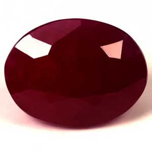Rubin 3,26 ct, czerwony, szlif owalny