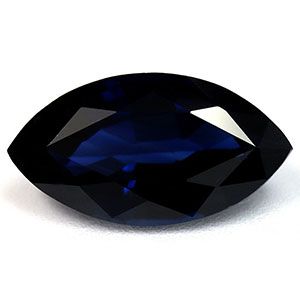 Szafir 2,01 ct, niebieski, szlif markiza
