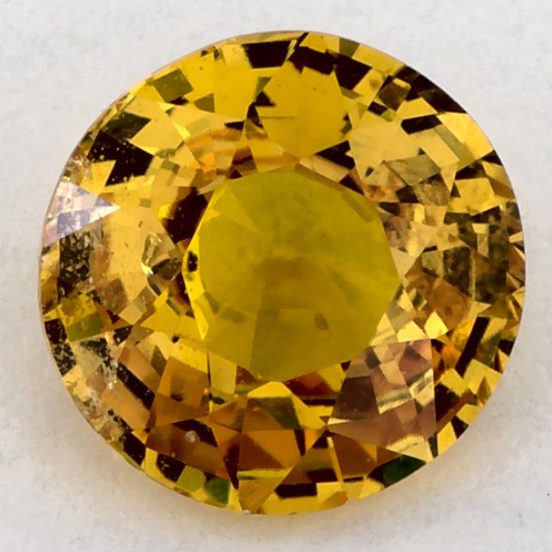 Szafir 1,55 ct, żółty, szlif okrągły