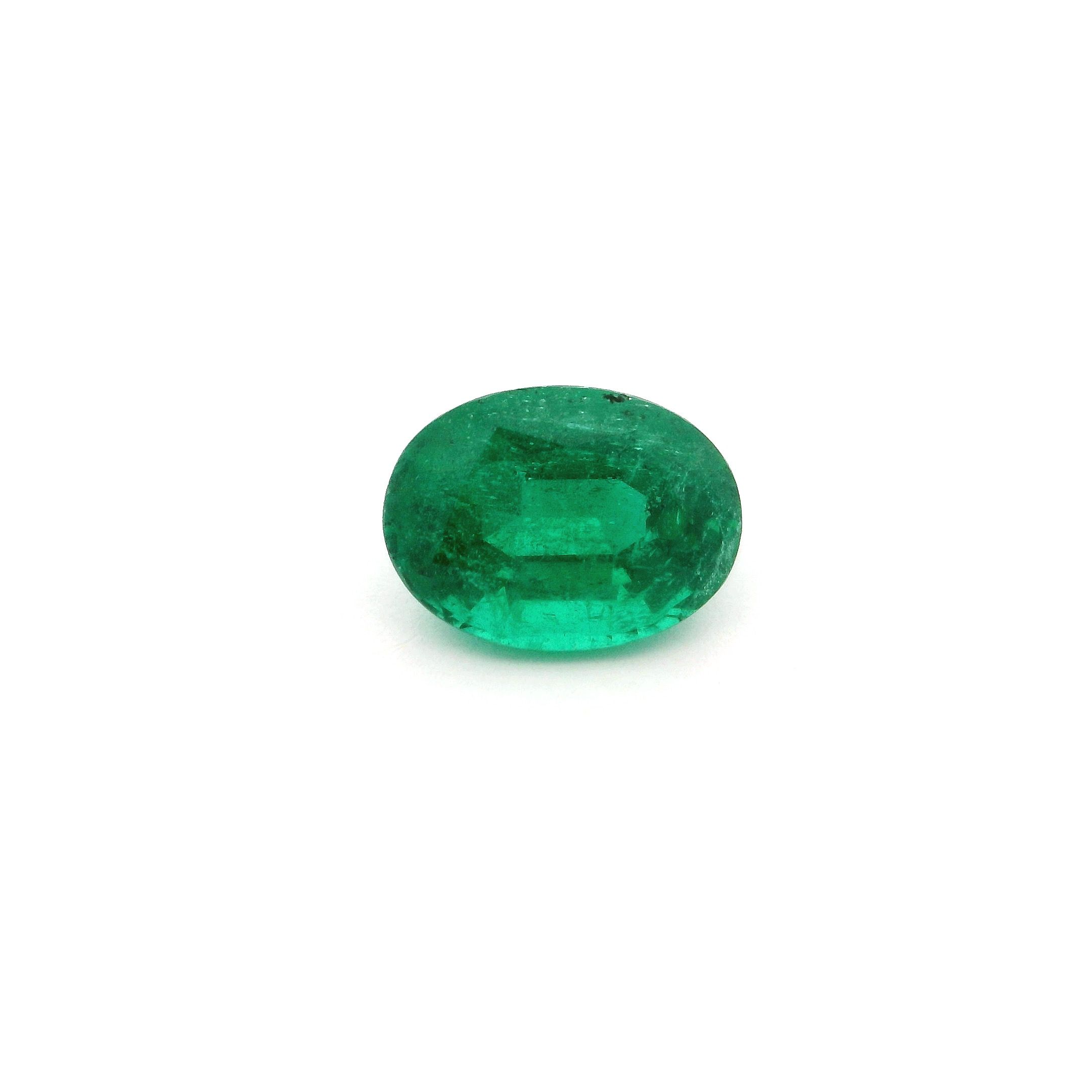 Szmaragd 2,12 ct, zielony, szlif owalny