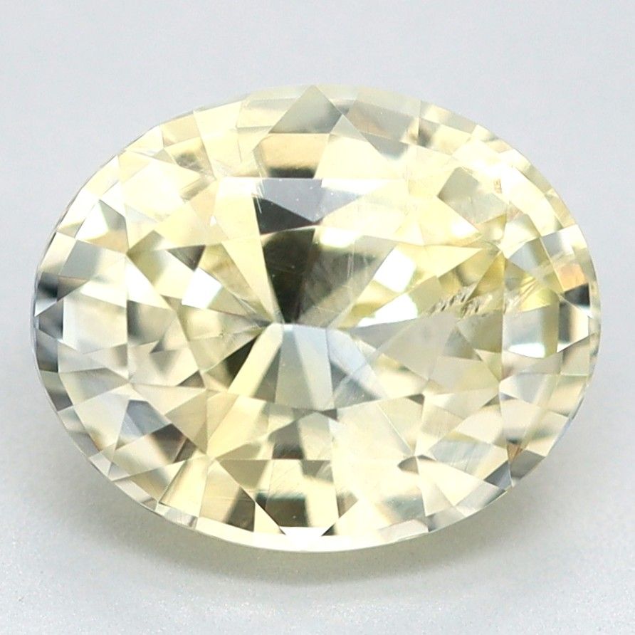 Szafir 2,00 ct, żółty, szlif owalny