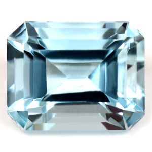 Akwamaryn 2,44 ct, niebieski, szlif szmaragdowy