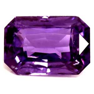 Szafir 1,64 ct, purpurowy, szlif szmaragdowy