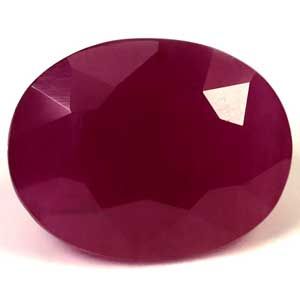 Rubin 7,21 ct, czerwony, szlif owalny
