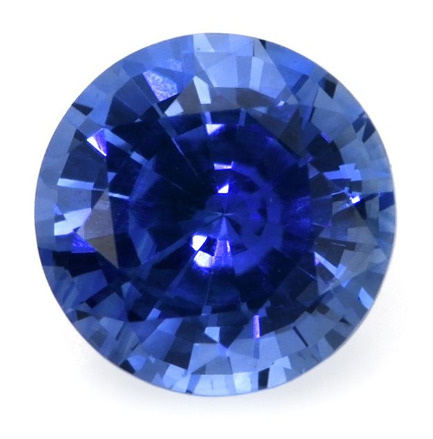 Szafir 1,33 ct, niebieski, szlif okrągły