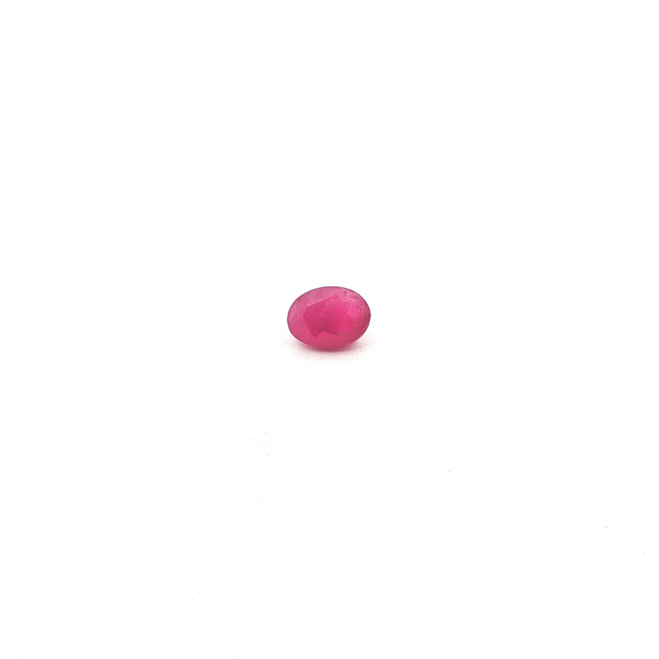 Rubin 1,13 ct, czerwony, szlif owalny