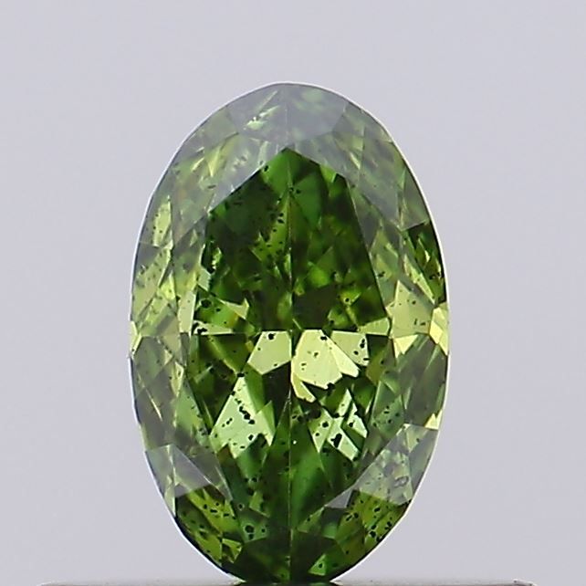 0.35 CT Fancy Vivid Green OVAL