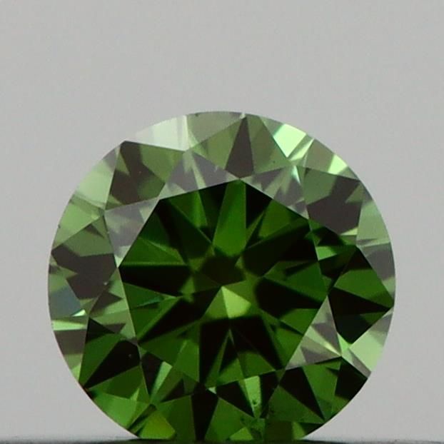 0.19 CT Fancy Vivid Green ROUND