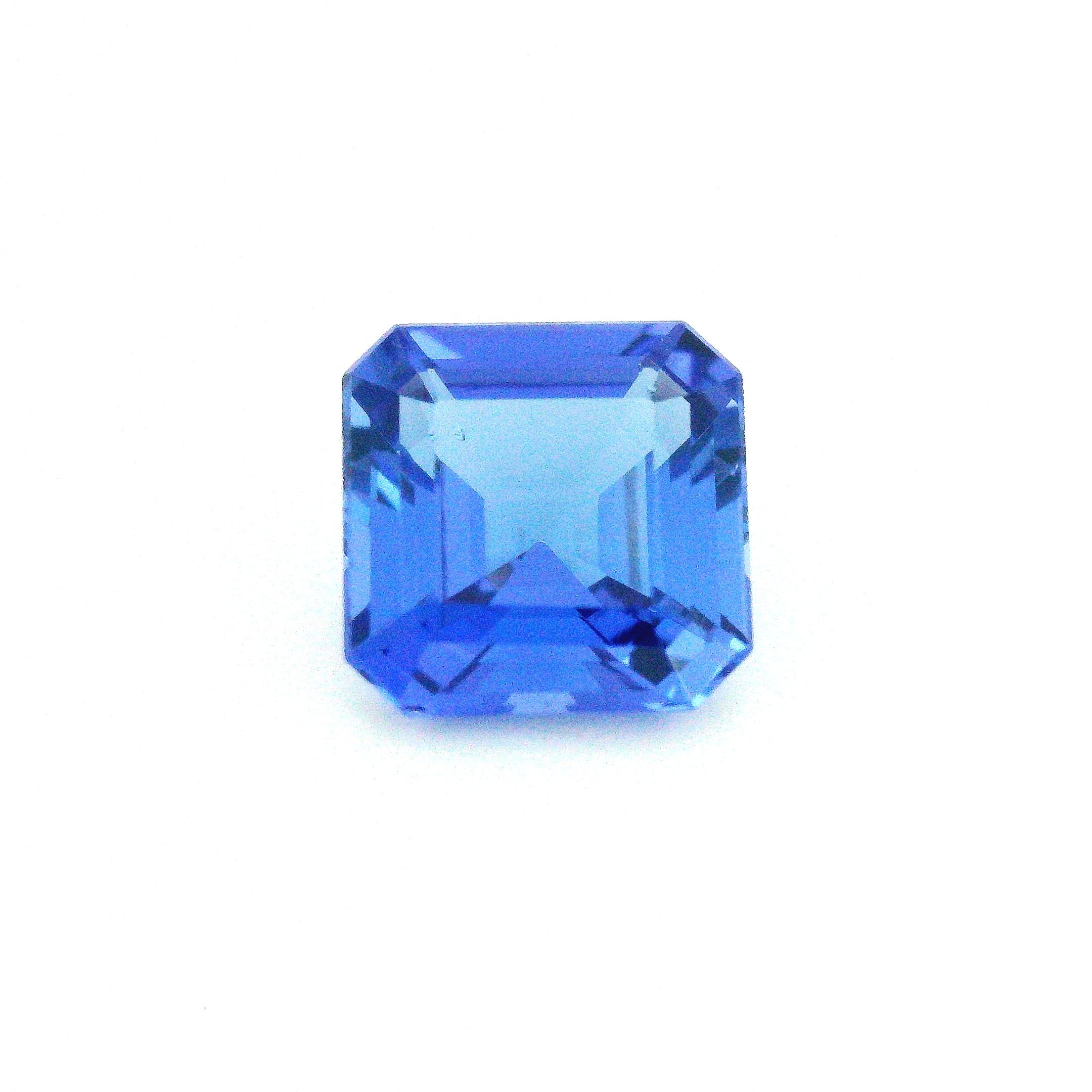 Tanzanit 3,64 ct, niebieski, szlif ośmiokątny
