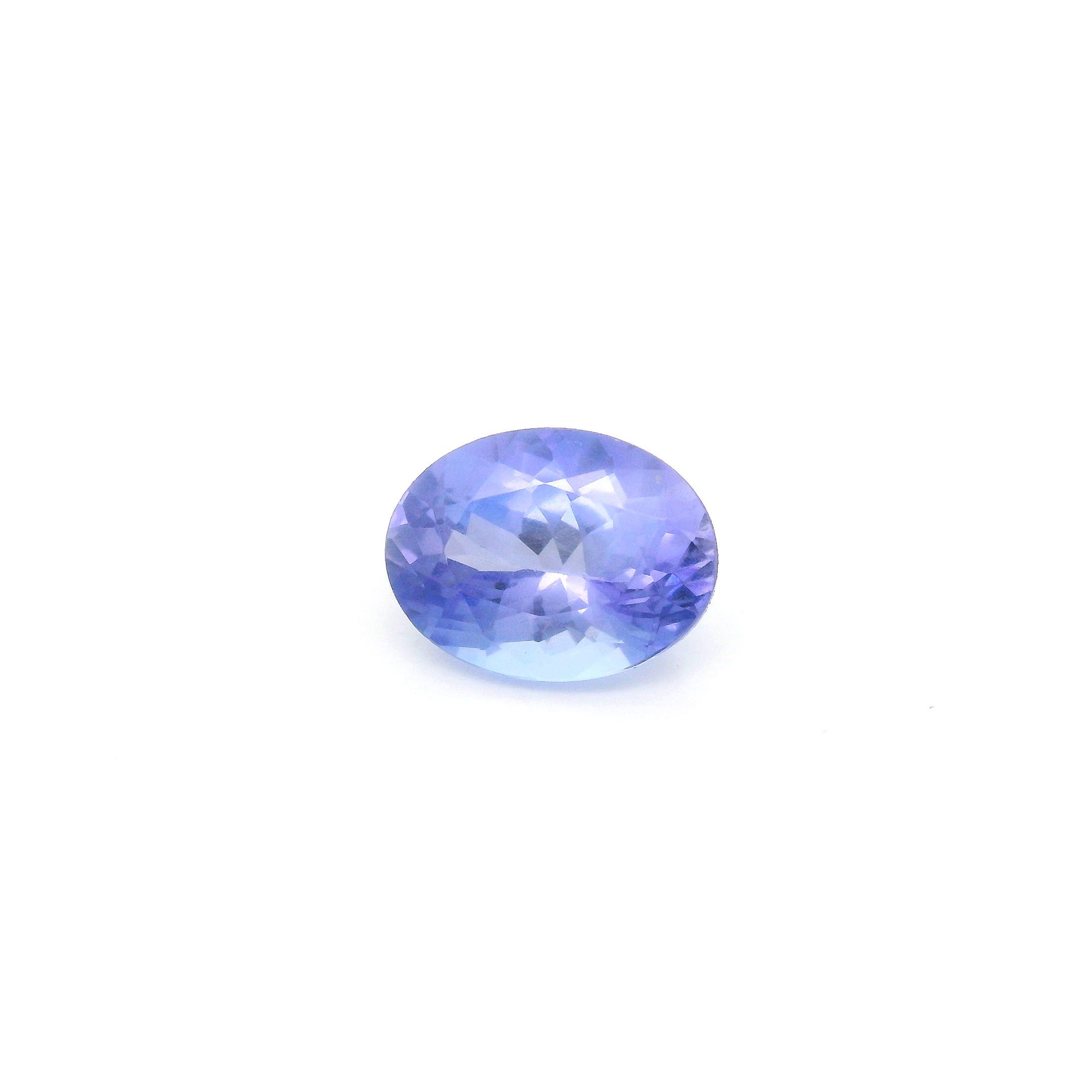 Tanzanit 1,66 ct, niebieski, szlif owalny
