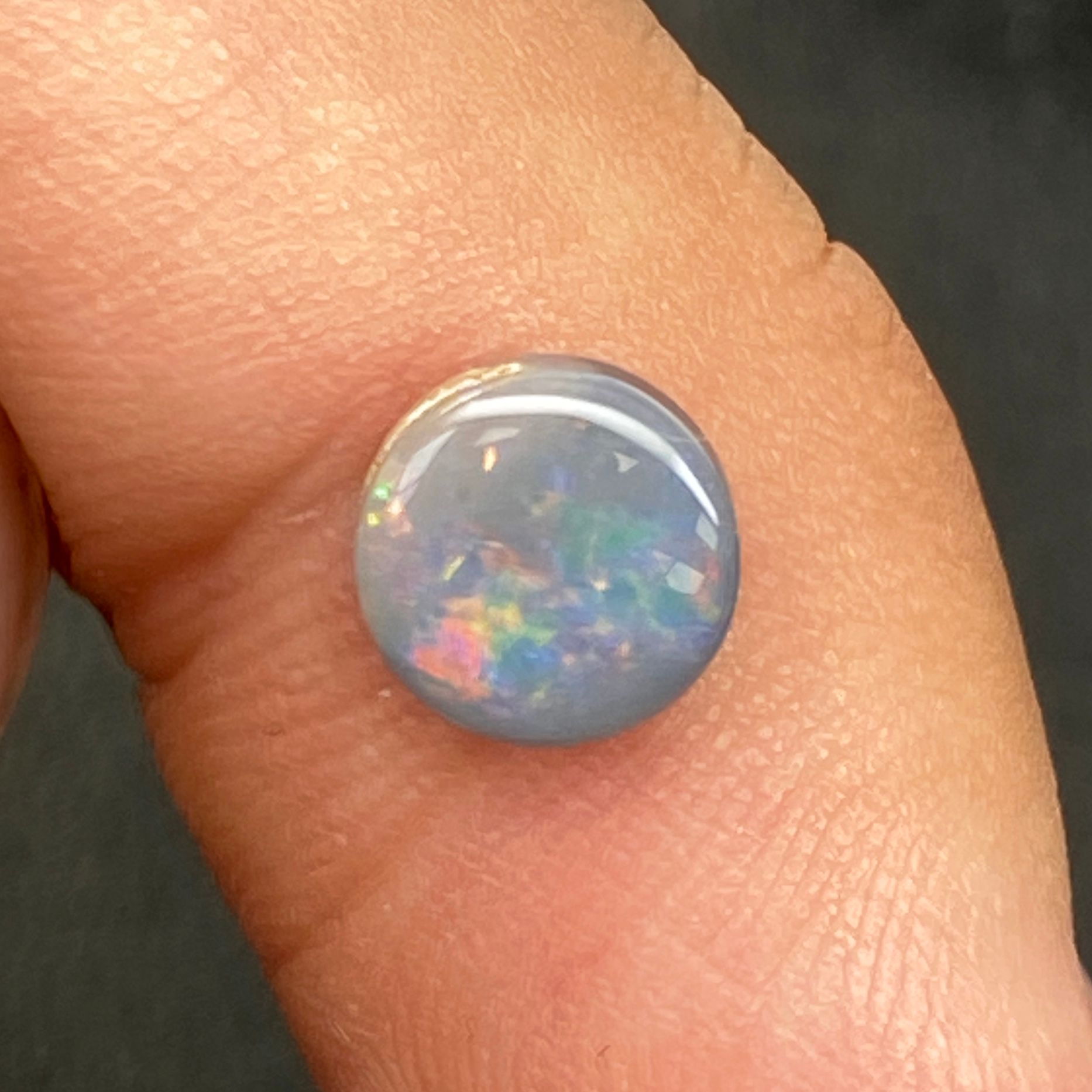 OPAL FACETED 1.04ct GRAY Grey EC AUSTRALIA NONE