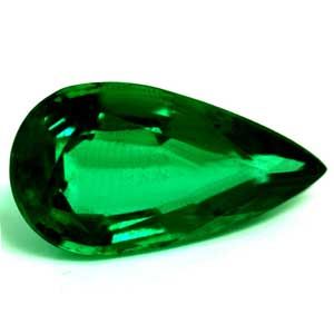 Szmaragd 2,74 ct, zielony, szlif gruszka