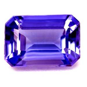 Tanzanit 1,13 ct, niebieski, szlif szmaragdowy